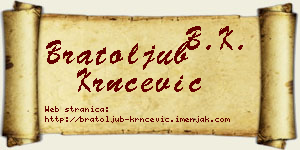 Bratoljub Krnčević vizit kartica